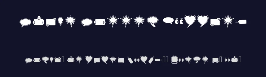 Solid Speech Bubbles by Paul Toschi — Dingbats Font — thumbnail 2