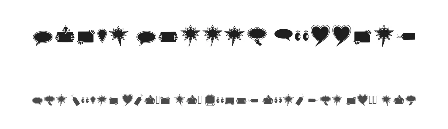 Solid Speech Bubbles by Paul Toschi — Dingbats Font
