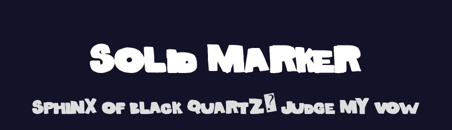 Solid Marker by Xerographer Fonts — Decorative Font — thumbnail 2