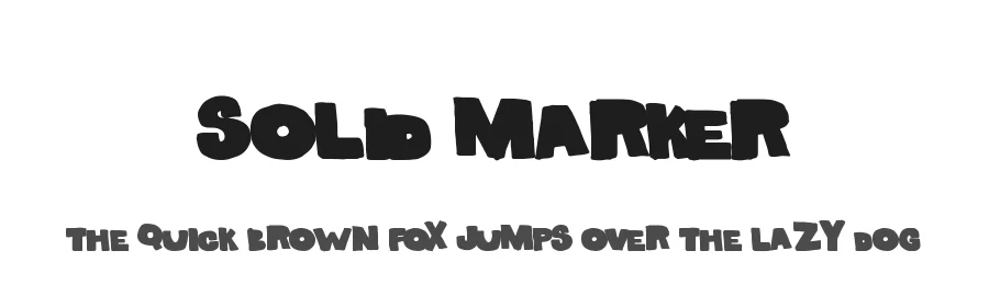 Solid Marker by Xerographer Fonts β Decorative Font