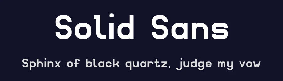 Solid Sans by ThorType — Sans Serif Font — thumbnail 2