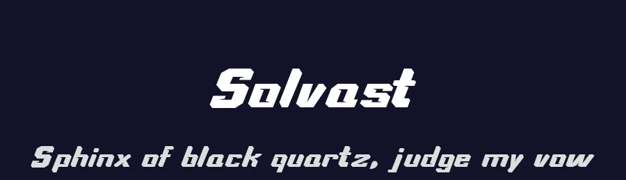 Solvast by Solv Vast — Display Font — thumbnail 2