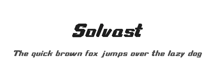Solvast by Solv Vast — Display Font