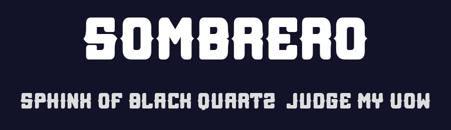 Sombrero by Vladimir Nikolic — Decorative Font — thumbnail 2