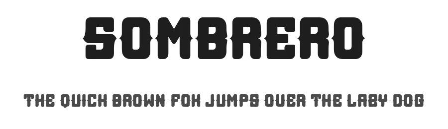 Sombrero by Vladimir Nikolic — Decorative Font