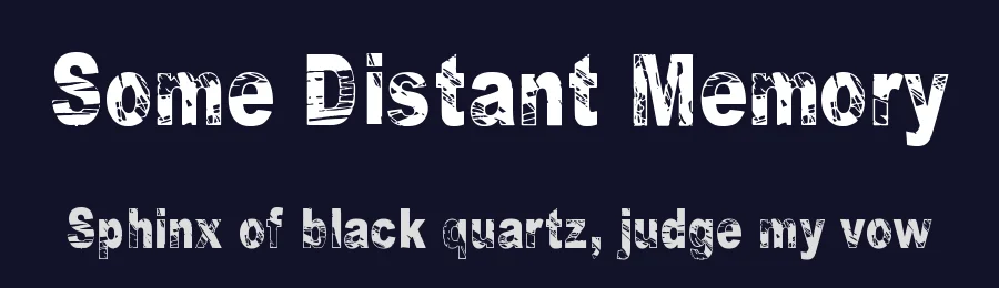 Some Distant Memory by Juha Korhonen — Decorative Font — thumbnail 2
