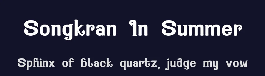 Songkran In Summer by Sompong Pradubboot — Blackletter Font — thumbnail 2