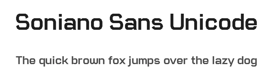 Soniano Sans Unicode