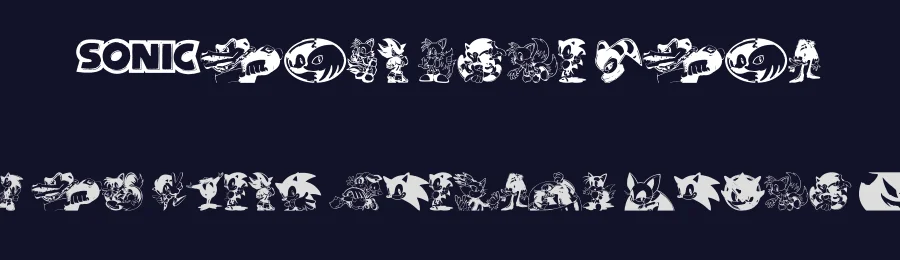Sonic Mega Font by xstreamed.tv — Dingbats Font — thumbnail 2