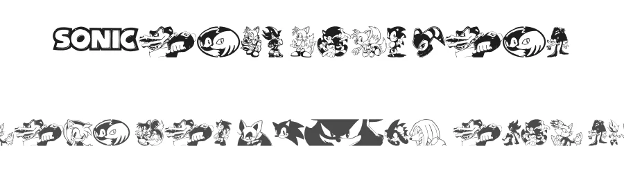 Sonic Mega Font by xstreamed.tv — Dingbats Font