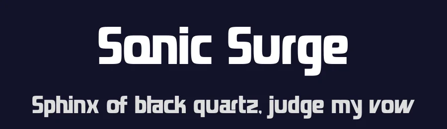 Sonic Surge by PutraCetol Studio — Display Font — thumbnail 2
