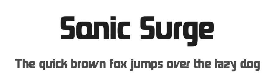 Sonic Surge by PutraCetol Studio — Display Font