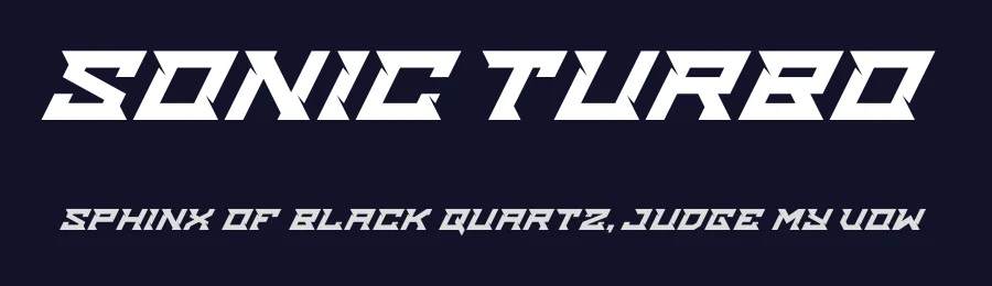 Sonic Turbo by Figuree Studio — Display Font — thumbnail 2