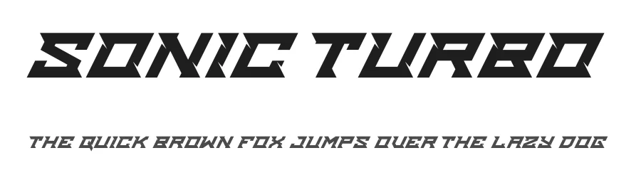 Sonic Turbo by Figuree Studio — Display Font