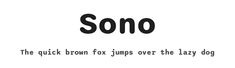 Sono by Tyler Finck β Sans Serif Font