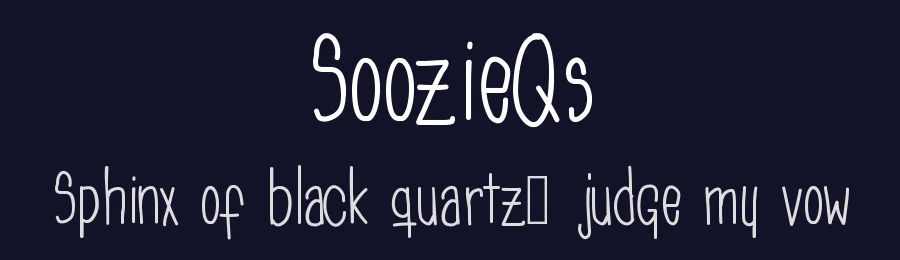 SoozieQs by Elliott Mariess — Script Handwritten Font — thumbnail 2