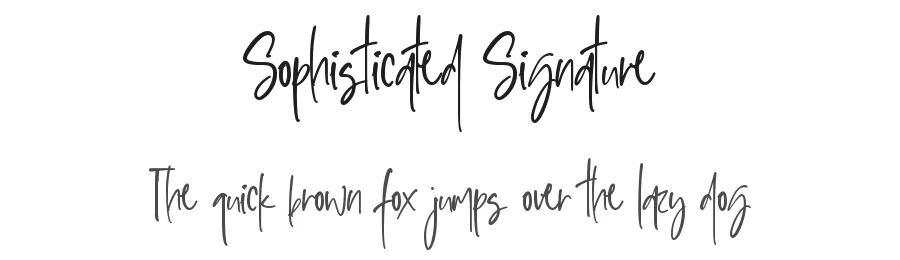 Sophisticated Signature