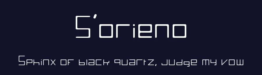 S'orieno by Liamedmeall Fonts — Display Font — thumbnail 2