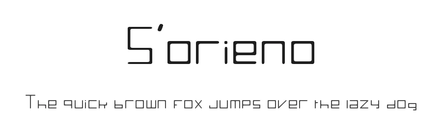 S'orieno by Liamedmeall Fonts — Display Font