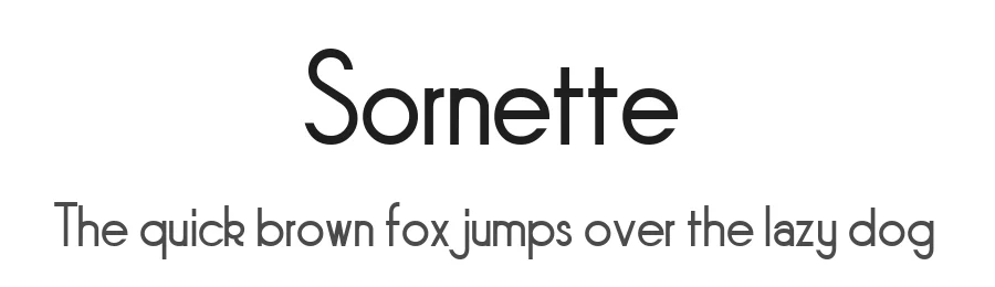 Sornette by Luc Mahler β Sans Serif Font