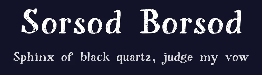 Sorsod Borsod by Roland Huse Design — Decorative Font — thumbnail 2