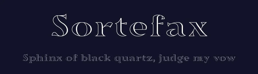 Sortefax by gluk — Decorative Font — thumbnail 2