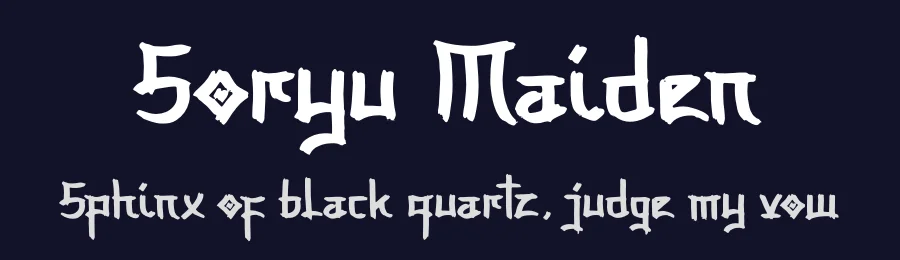 Soryu Maiden by Denustudios — Decorative Font — thumbnail 2