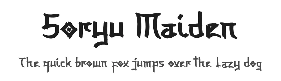 Soryu Maiden by Denustudios — Decorative Font