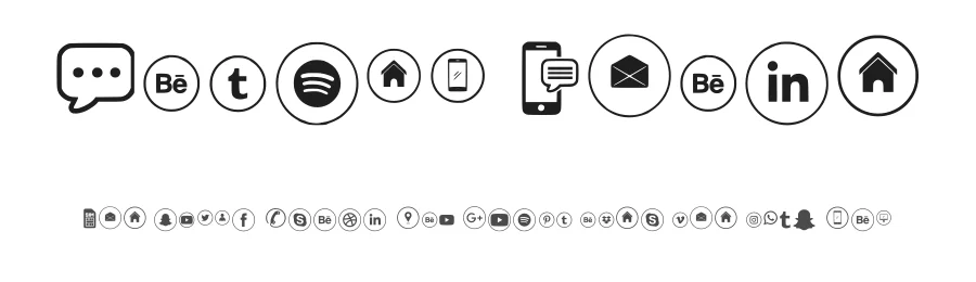 Sosmed Phone by Semuel Kamba — Dingbats Font