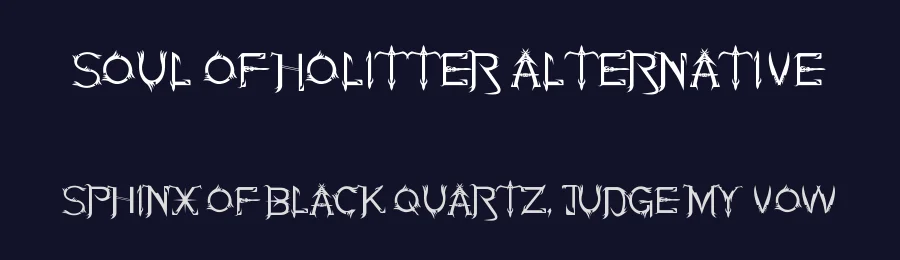 Soul Of Holitter Alternative by Biffe Holitter — Blackletter Font — thumbnail 2