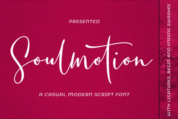 Soulmotion Font by akrtype β Script Handwritten Font