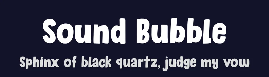 Sound Bubble by Hanoded — Decorative Font — thumbnail 2