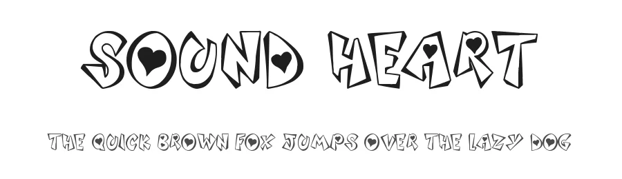 Sound Heart by JSH creates â Decorative Font