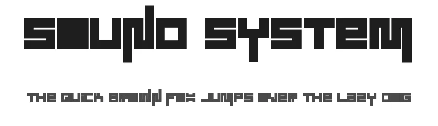 Sound System by rayhan — Display Font