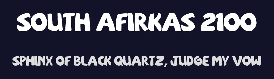 South Afirkas 2100 by zanatlija — Decorative Font — thumbnail 2
