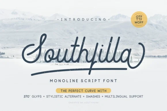 Southfilla Script Font by Azetype — Script Handwritten Font