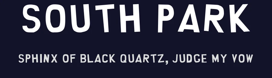 South Park — Decorative Font — thumbnail 2