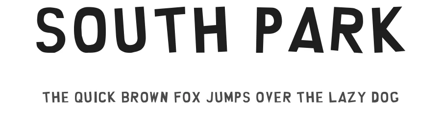South Park — Decorative Font