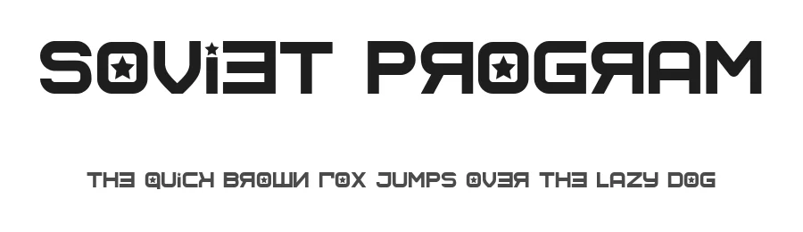 Soviet Program by Vladimir Nikolic — Decorative Font