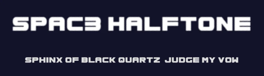 Spac3 Halftone by Qbotype Fonts — Display Font — thumbnail 2