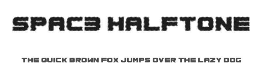 Spac3 Halftone by Qbotype Fonts — Display Font
