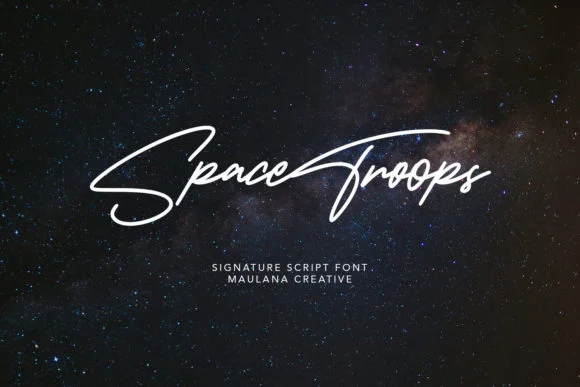 Space Troops Font by Maulana Creative — Script Handwritten Font