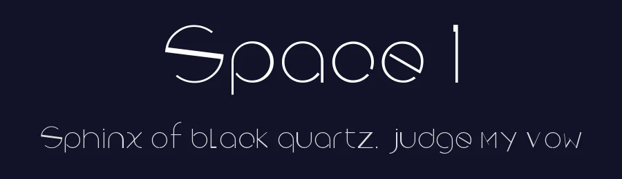 Space 1 by Xin Ch — Display Font — thumbnail 2