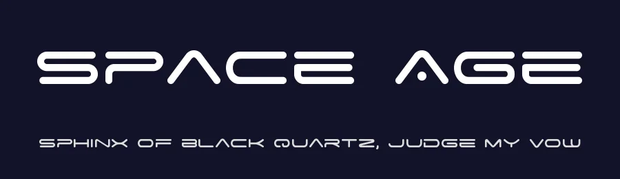 Space Age by Justin Callaghan — Display Font — thumbnail 2