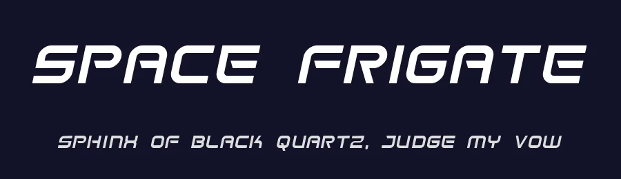 Space Frigate by dustBUST — Display Font — thumbnail 2