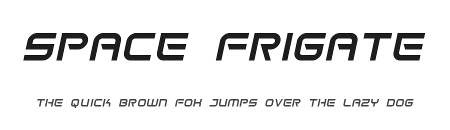 Space Frigate by dustBUST — Display Font