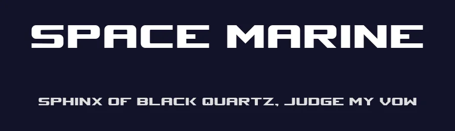 Space Marine by Joiro Hatgaya — Display Font — thumbnail 2