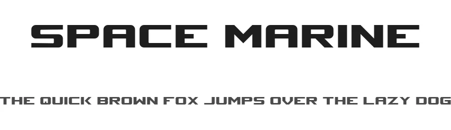 Space Marine by Joiro Hatgaya — Display Font