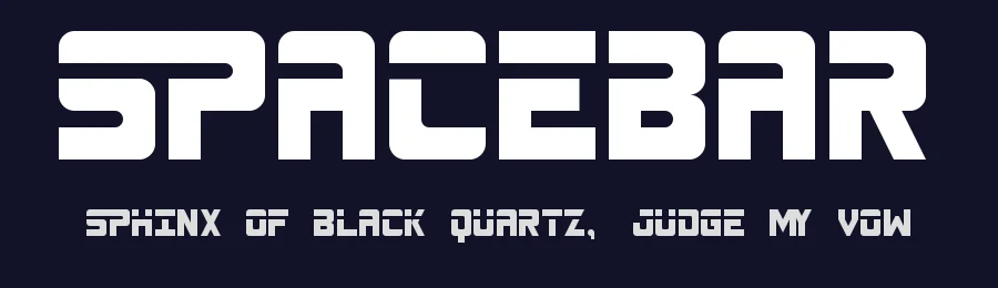 Spacebar by Geronimo Font Studios — Display Font — thumbnail 2