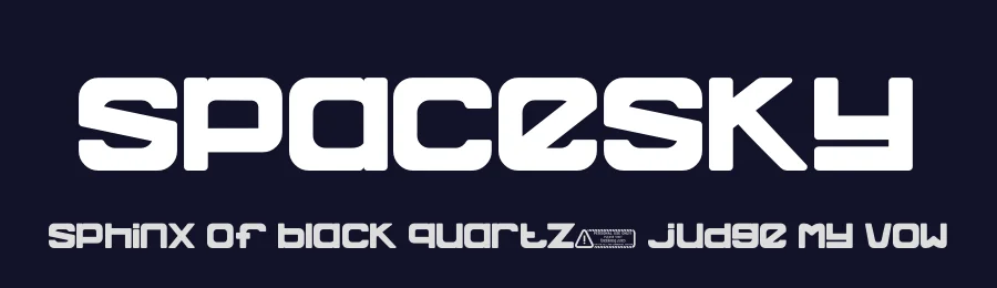 Spacesky by Kong Font — Display Font — thumbnail 2